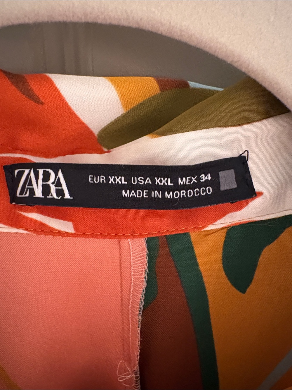 Zara Multicolor Abstract Print Shirt Midi Dress with Belt - Picture 2 of 5